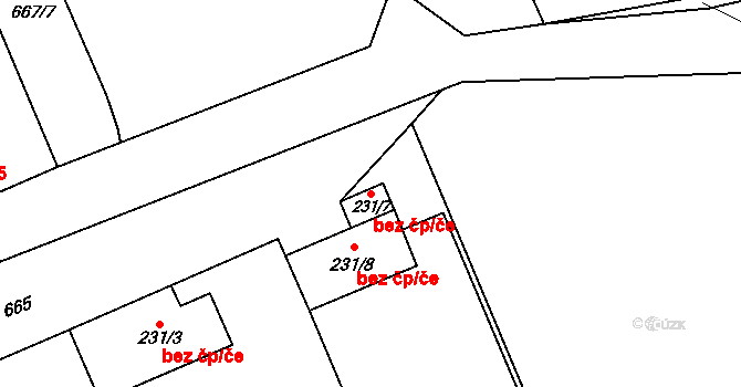 Kopidlno 89847121 na parcele st. 231/7 v KÚ Kopidlno, Katastrální mapa