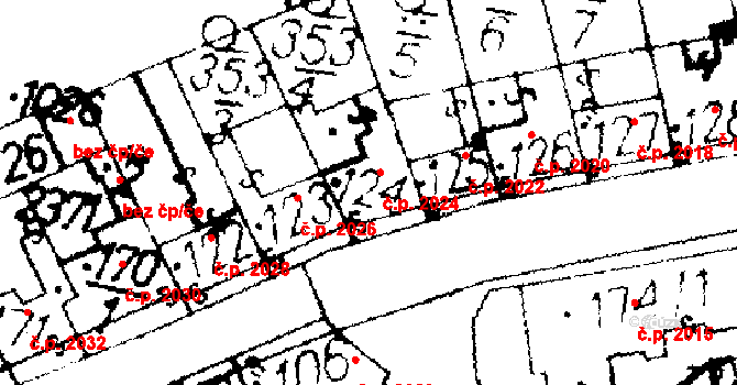 Podlusky 2024, Roudnice nad Labem na parcele st. 124 v KÚ Podlusky, Katastrální mapa