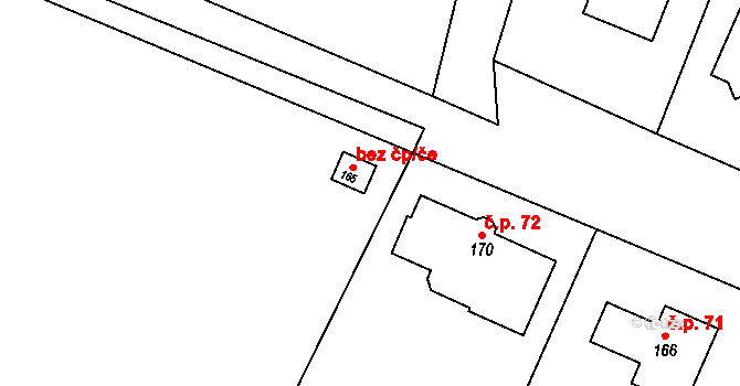 Čížov 38668122 na parcele st. 165 v KÚ Čížov u Jihlavy, Katastrální mapa