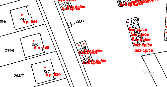 Česká Třebová 41792122 na parcele st. 901 v KÚ Parník, Katastrální mapa