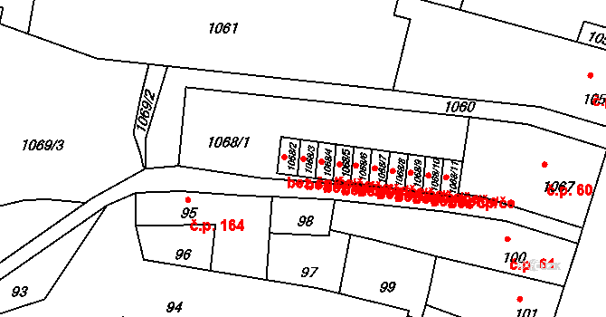 Mimoň 43319122 na parcele st. 1068/3 v KÚ Mimoň, Katastrální mapa