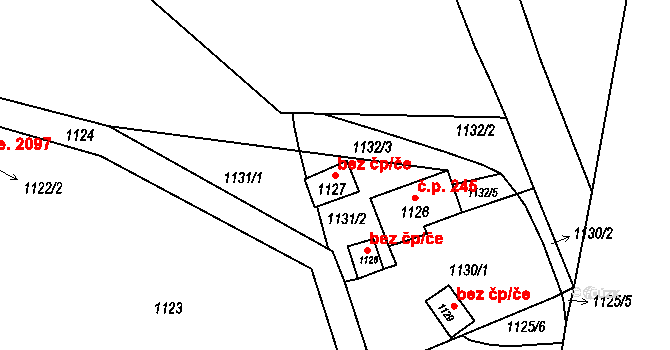 Jirkov 45049122 na parcele st. 1127 v KÚ Jirkov, Katastrální mapa