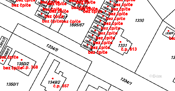 Třeboň 48614122 na parcele st. 1695/135 v KÚ Třeboň, Katastrální mapa