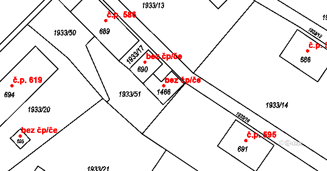 Rtyně v Podkrkonoší 49042122 na parcele st. 1466 v KÚ Rtyně v Podkrkonoší, Katastrální mapa