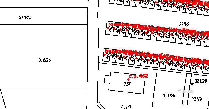 Krupka 49563122 na parcele st. 488 v KÚ Maršov u Krupky, Katastrální mapa