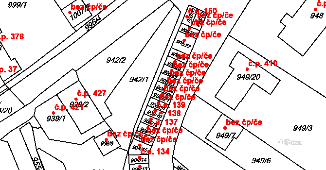Teplice 54214122 na parcele st. 908/22 v KÚ Sobědruhy, Katastrální mapa