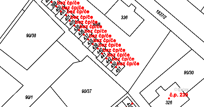 Nové Syrovice 82107122 na parcele st. 441 v KÚ Nové Syrovice, Katastrální mapa