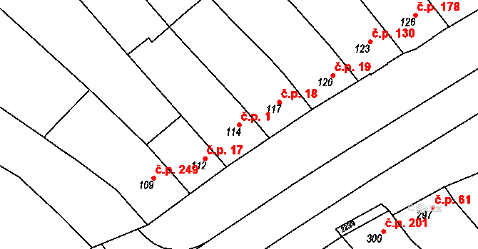 Zarazice 1, Veselí nad Moravou na parcele st. 114 v KÚ Zarazice, Katastrální mapa