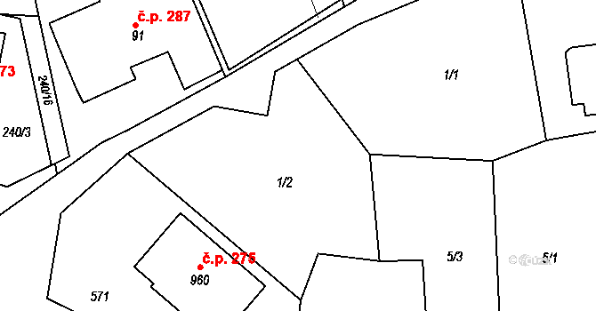 Zdiby 300, Katastrální mapa