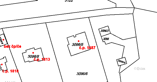 Petřvald 1487 na parcele st. 3096/5 v KÚ Petřvald u Karviné, Katastrální mapa