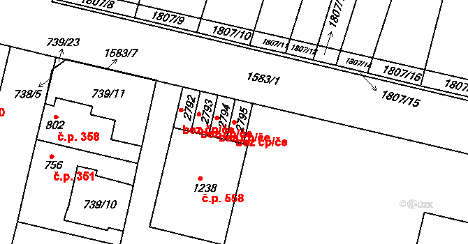Litovel 408, Katastrální mapa