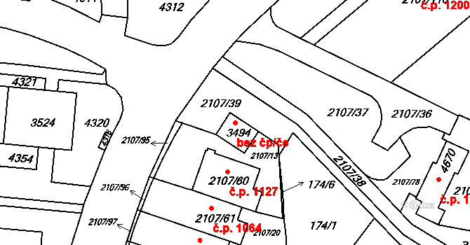 Brno 39475123 na parcele st. 3494 v KÚ Komín, Katastrální mapa