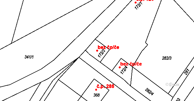 Sedlec-Prčice 45434123 na parcele st. 172/3 v KÚ Sedlec u Votic, Katastrální mapa