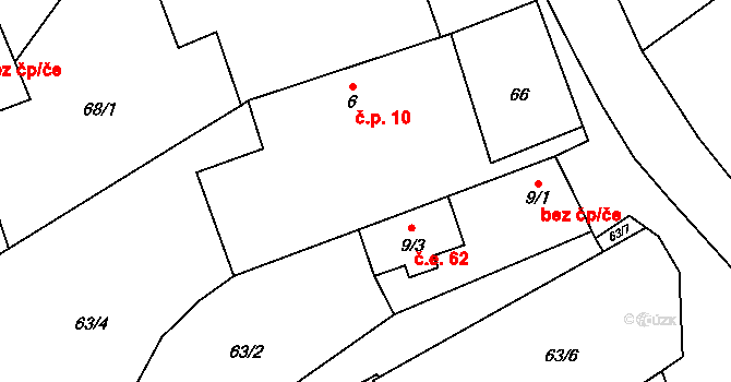 Předboř 10, Choustník na parcele st. 6 v KÚ Předboř u Choustníku, Katastrální mapa