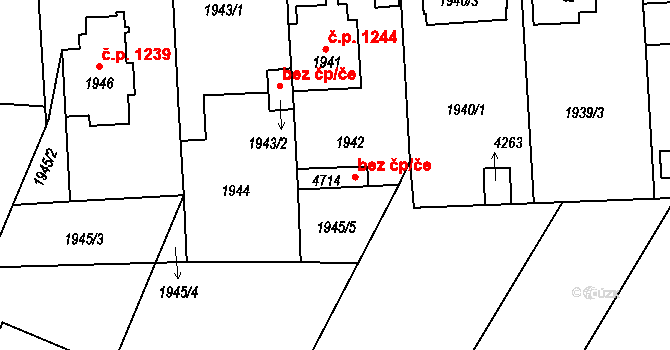 Čelákovice 78761123 na parcele st. 4714 v KÚ Čelákovice, Katastrální mapa