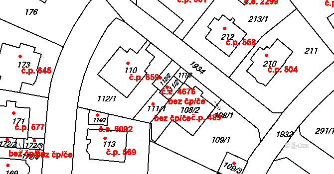 Ústí nad Labem 38853124 na parcele st. 111/2 v KÚ Klíše, Katastrální mapa