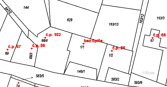 Malotice 39883124 na parcele st. 1/1 v KÚ Malotice, Katastrální mapa