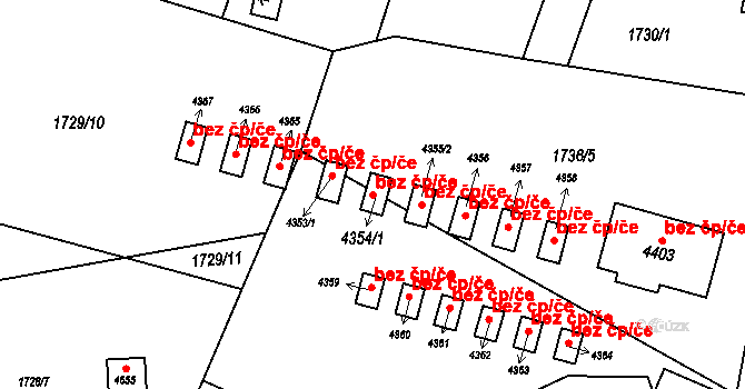 Rožnov pod Radhoštěm 41247124 na parcele st. 4354/1 v KÚ Rožnov pod Radhoštěm, Katastrální mapa