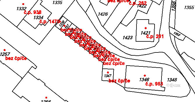 Vsetín 41768124 na parcele st. 1344 v KÚ Vsetín, Katastrální mapa