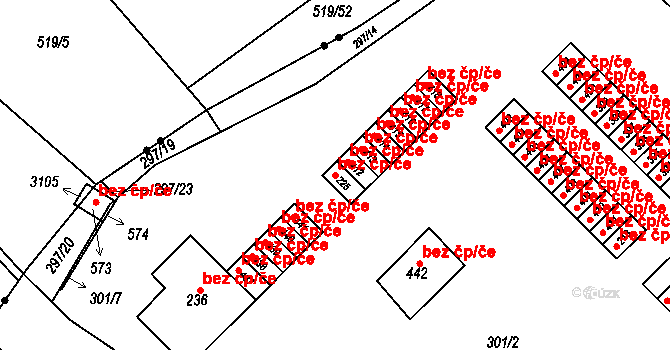 Neratovice 45419124 na parcele st. 225 v KÚ Lobkovice, Katastrální mapa