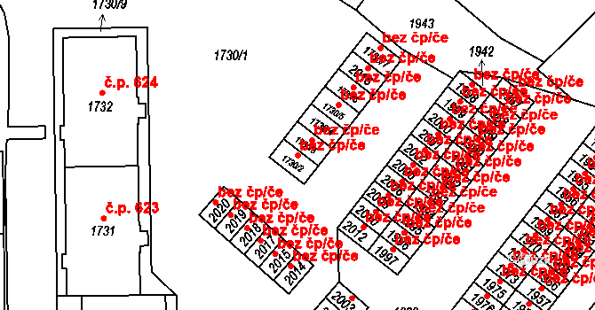 Hodkovice nad Mohelkou 49690124 na parcele st. 1730/2 v KÚ Hodkovice nad Mohelkou, Katastrální mapa