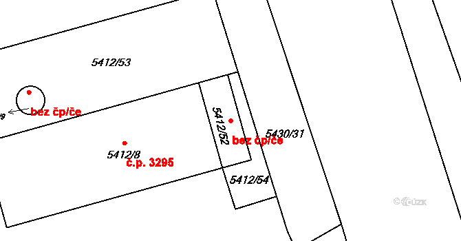 Česká Lípa 50053124 na parcele st. 5412/52 v KÚ Česká Lípa, Katastrální mapa