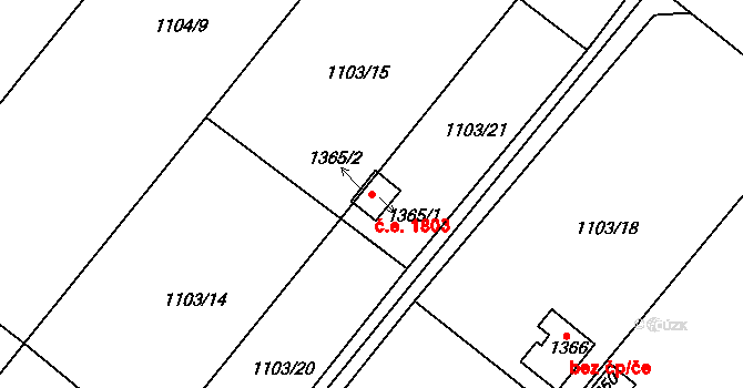 Heřmanův Městec 1803 na parcele st. 1365/1 v KÚ Heřmanův Městec, Katastrální mapa