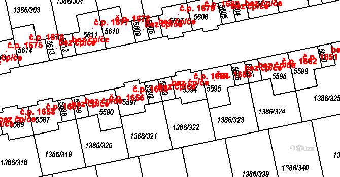 Milovice 118449125 na parcele st. 5593 v KÚ Benátecká Vrutice, Katastrální mapa