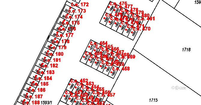 Kuřim 466 na parcele st. 1674 v KÚ Kuřim, Katastrální mapa