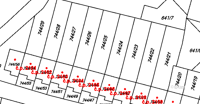 Objekt 38207125, Katastrální mapa