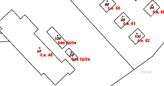 Dublovice 38647125 na parcele st. 59 v KÚ Chramosty, Katastrální mapa
