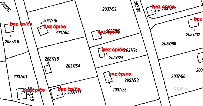 Bílovec 38948125 na parcele st. 2037/24 v KÚ Bílovec-město, Katastrální mapa