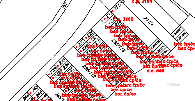 Brno 39463125 na parcele st. 223 v KÚ Žabovřesky, Katastrální mapa