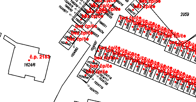 Mizerov 688, Karviná na parcele st. 2055/24 v KÚ Karviná-město, Katastrální mapa