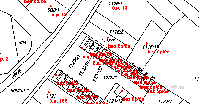 Novosedlice 45115125 na parcele st. 1120/6 v KÚ Novosedlice, Katastrální mapa