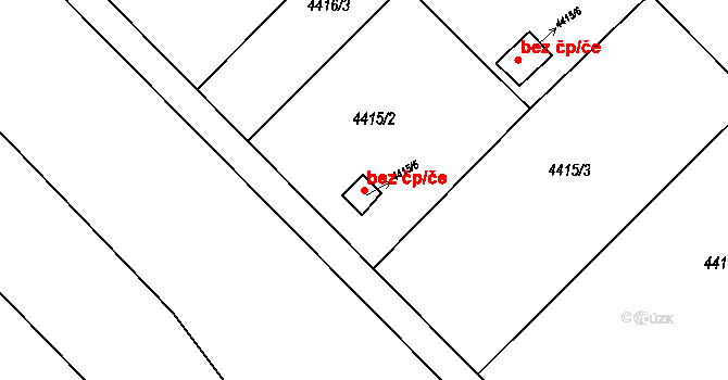 Znojmo 49727125 na parcele st. 4415/5 v KÚ Znojmo-město, Katastrální mapa