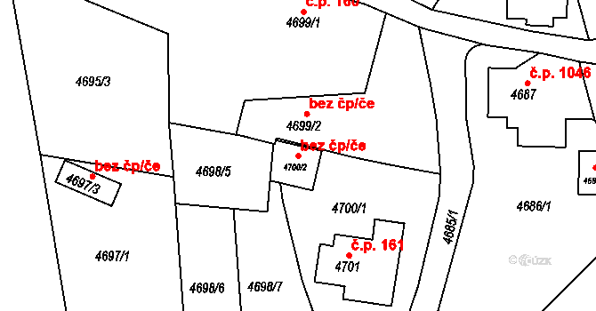 Smržovka 103935126 na parcele st. 4700/2 v KÚ Smržovka, Katastrální mapa