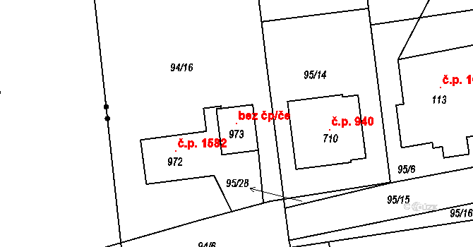 Rudná 147676126 na parcele st. 973 v KÚ Dušníky u Rudné, Katastrální mapa