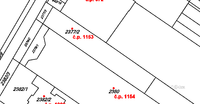 Svatobořice 1153, Svatobořice-Mistřín na parcele st. 2377/2 v KÚ Svatobořice, Katastrální mapa
