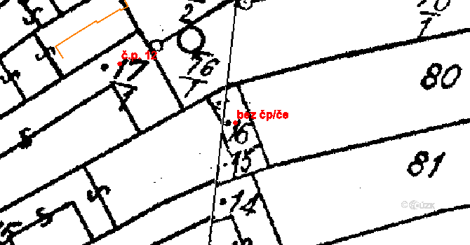 Šebetov 38314126 na parcele st. 16 v KÚ Šebetov, Katastrální mapa