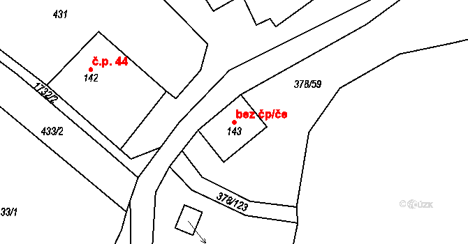 Trstěnice 40147126 na parcele st. 143 v KÚ Trstěnice u Litomyšle, Katastrální mapa