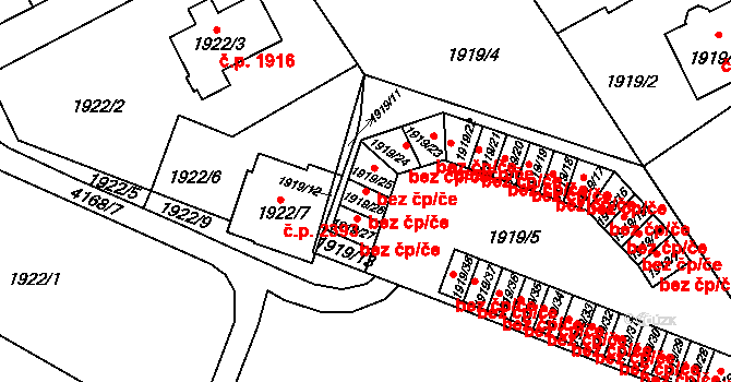 Mizerov 501, Karviná na parcele st. 1919/26 v KÚ Karviná-město, Katastrální mapa