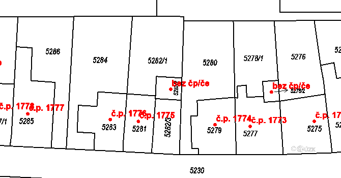 Krnov 42514126 na parcele st. 5282/2 v KÚ Krnov-Horní Předměstí, Katastrální mapa