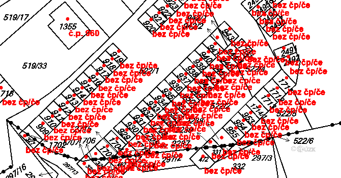 Neratovice 43023126 na parcele st. 935 v KÚ Neratovice, Katastrální mapa