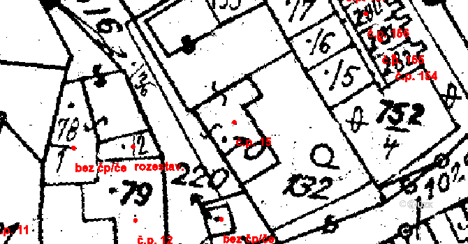 Chodská Lhota 15 na parcele st. 70 v KÚ Chodská Lhota, Katastrální mapa