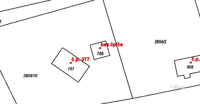 Janov 82002126 na parcele st. 768 v KÚ Janov u Litomyšle, Katastrální mapa
