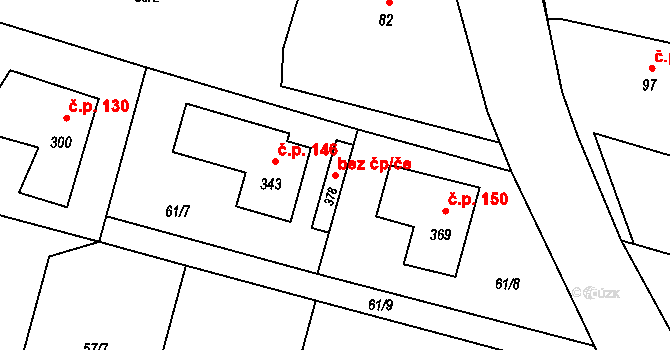 Čižice 82332126 na parcele st. 378 v KÚ Čižice, Katastrální mapa