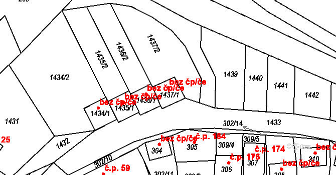 Bavory 104881127 na parcele st. 1437/1 v KÚ Bavory, Katastrální mapa