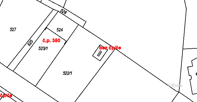 Klášterec nad Ohří 105610127 na parcele st. 522/2 v KÚ Klášterec nad Ohří, Katastrální mapa