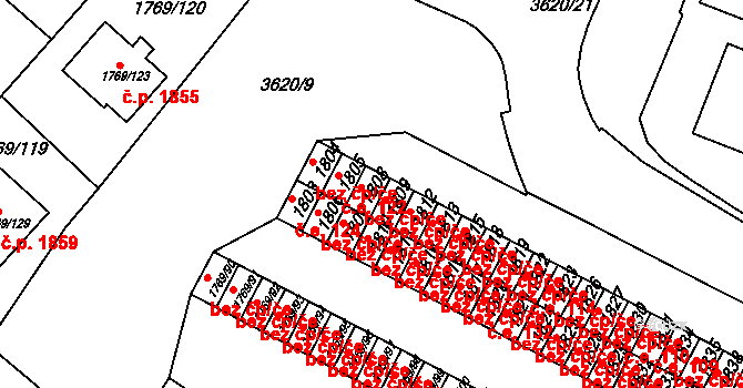 Tachov 38328127 na parcele st. 1808 v KÚ Tachov, Katastrální mapa